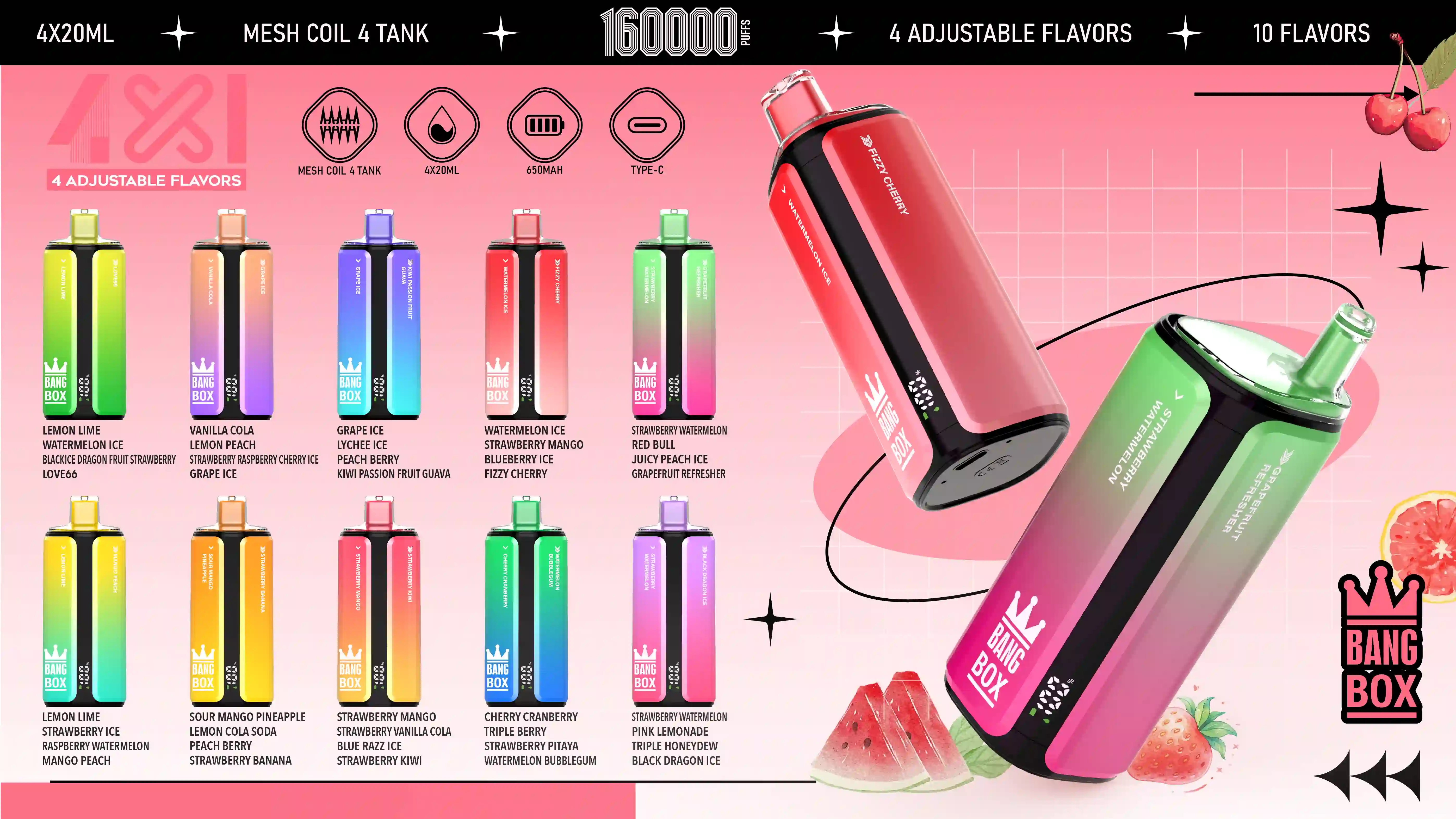 BANG BOX 160k Puffs 4in1 Giá Vape