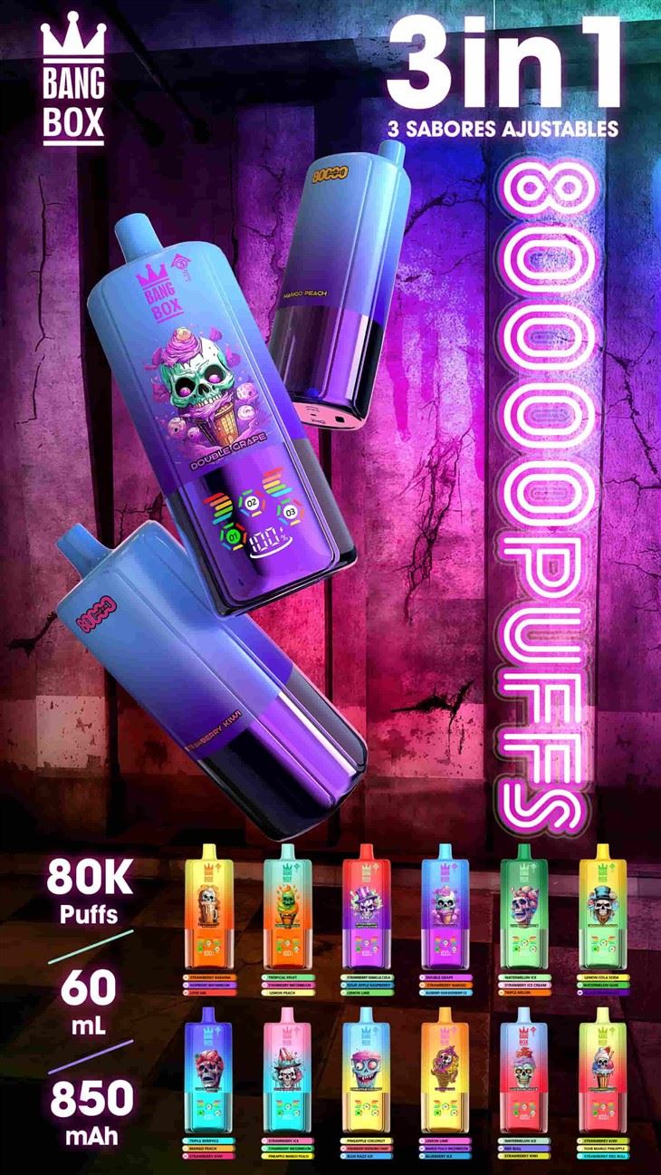 BANG BOX 80k Puffs 3 in1 Thuốc lá E-có thể điều chỉnh hương vị
